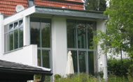 Anbau eines zweigeschossigen Wintergartens