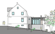 Anbau eines zweigeschossigen Wintergartens